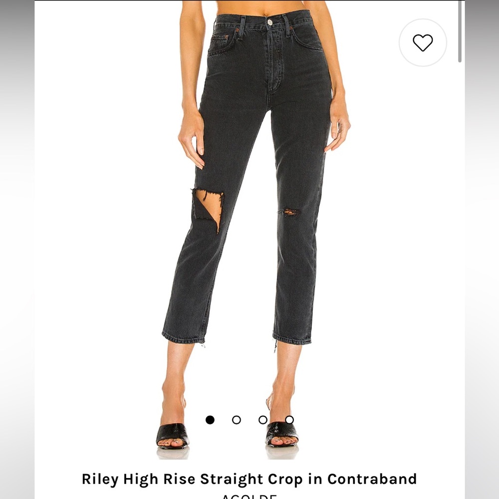 AGOLDE Riley High Rise Straight Crop in Contraband Size 28 - NWT